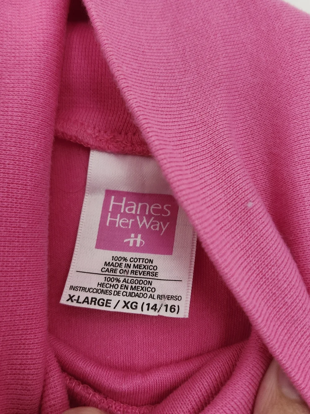 Hanes XL Pink Turtleneck Sweater